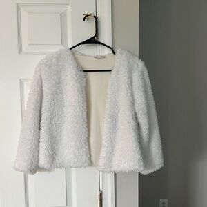 Women's White Faux Fur Jacket